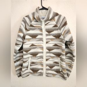 Columbia Mountain Side Heavyweight Full Zip Fleece in Stone